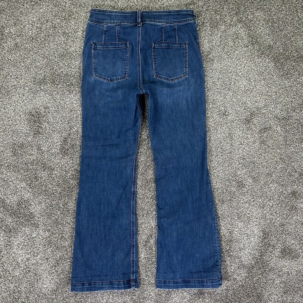 Anthropologie Pilcro Trouser Bootcut Jeans Womens 31 Medium Blue Wash Denim - Picture 2 of 13